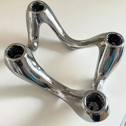 Cosima Kerzenhalter - Keramik, Modernes Design, Wellenform 2