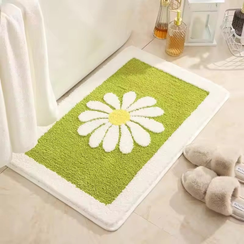 Daisy Badematte - Weiche Mikrofasermischung, Rutschfest, Blumenmotiv 6