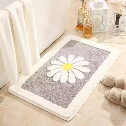 Daisy Badematte - Weiche Mikrofasermischung, Rutschfest, Blumenmotiv 7