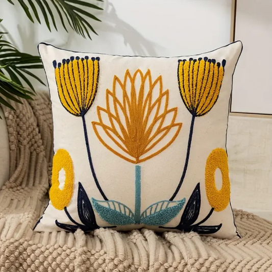 Dalia Kissenbezug - Baumwollmix, Blumendruck 45x45 cm 1