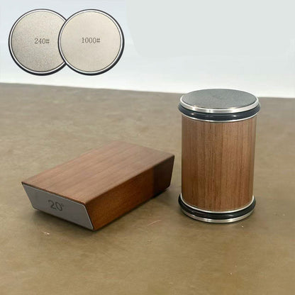 Diana Messerschärfer - Rollender Diamantschleifer mit Holzplattform 11
