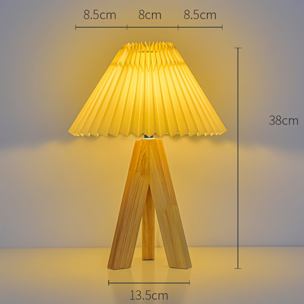 Dreia Tischlampe - Holz, USB-Betrieb, Drei Lichtfarben 2