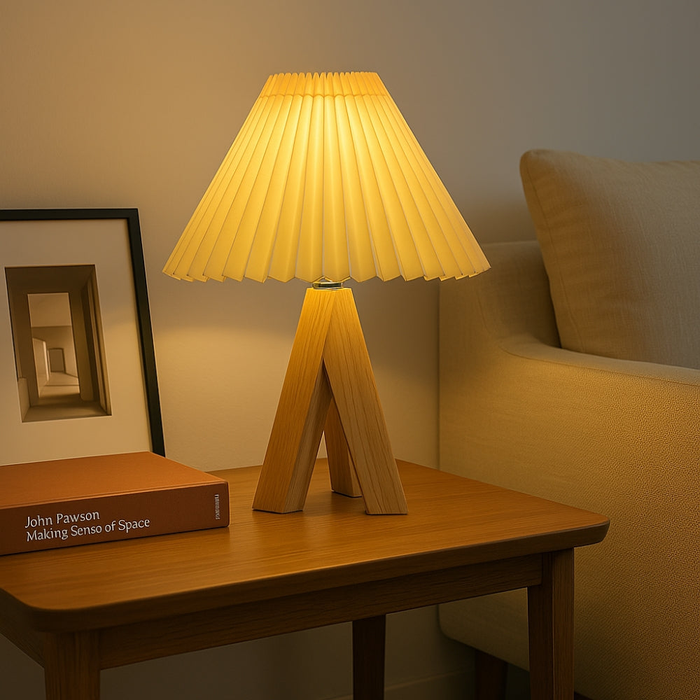 Dreia Tischlampe - Holz, USB-Betrieb, Drei Lichtfarben 4