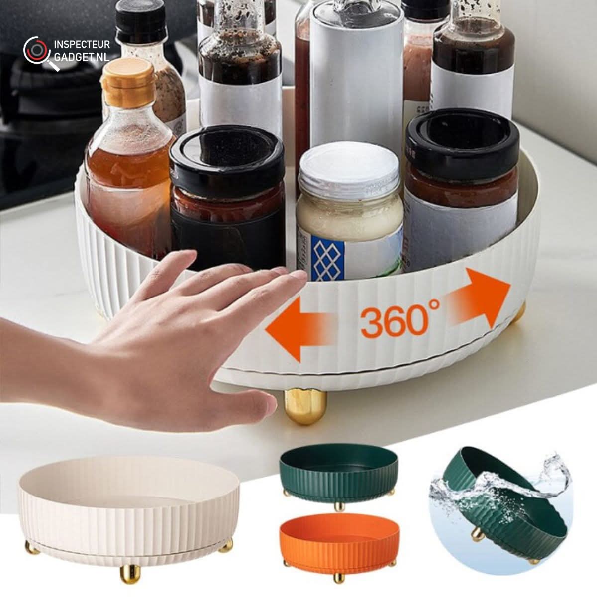 Drevi Organizer - 360° Drehbar, Platzsparend für Küche und Schreibtisch 3