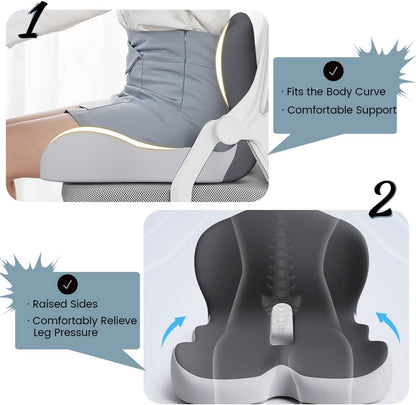Ecolux Sitzkissen - Memory Foam, Ergonomisch und Rutschfest 3