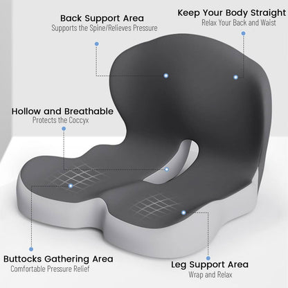 Ecolux Sitzkissen - Memory Foam, Ergonomisch und Rutschfest 5