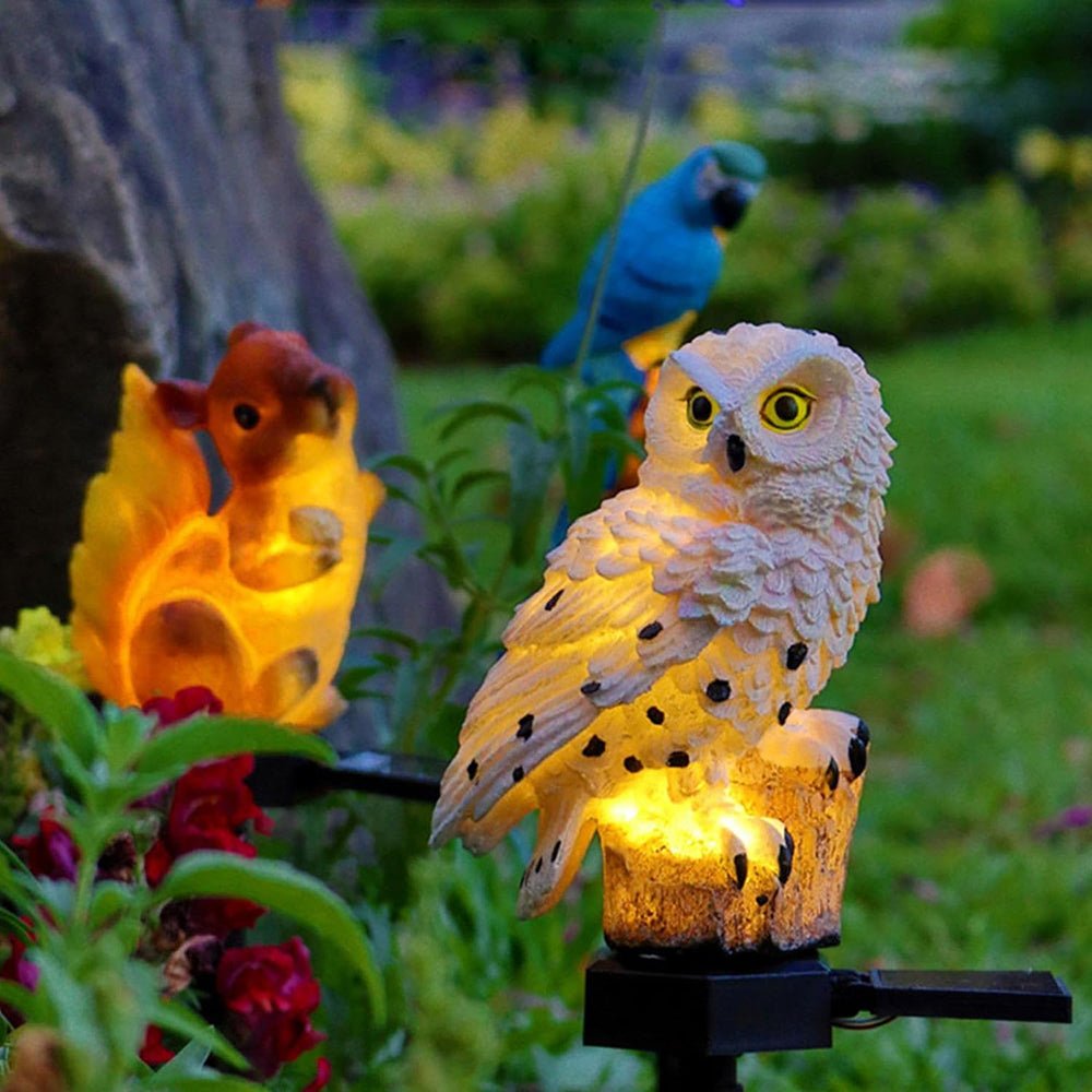 Ecolux Solarleuchte - LED, Wasserfest, Charmantes Eulendesign für Garten 3