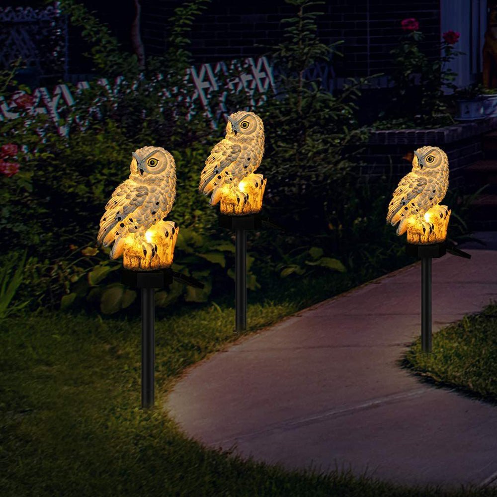 Ecolux Solarleuchte - LED, Wasserfest, Charmantes Eulendesign für Garten 4