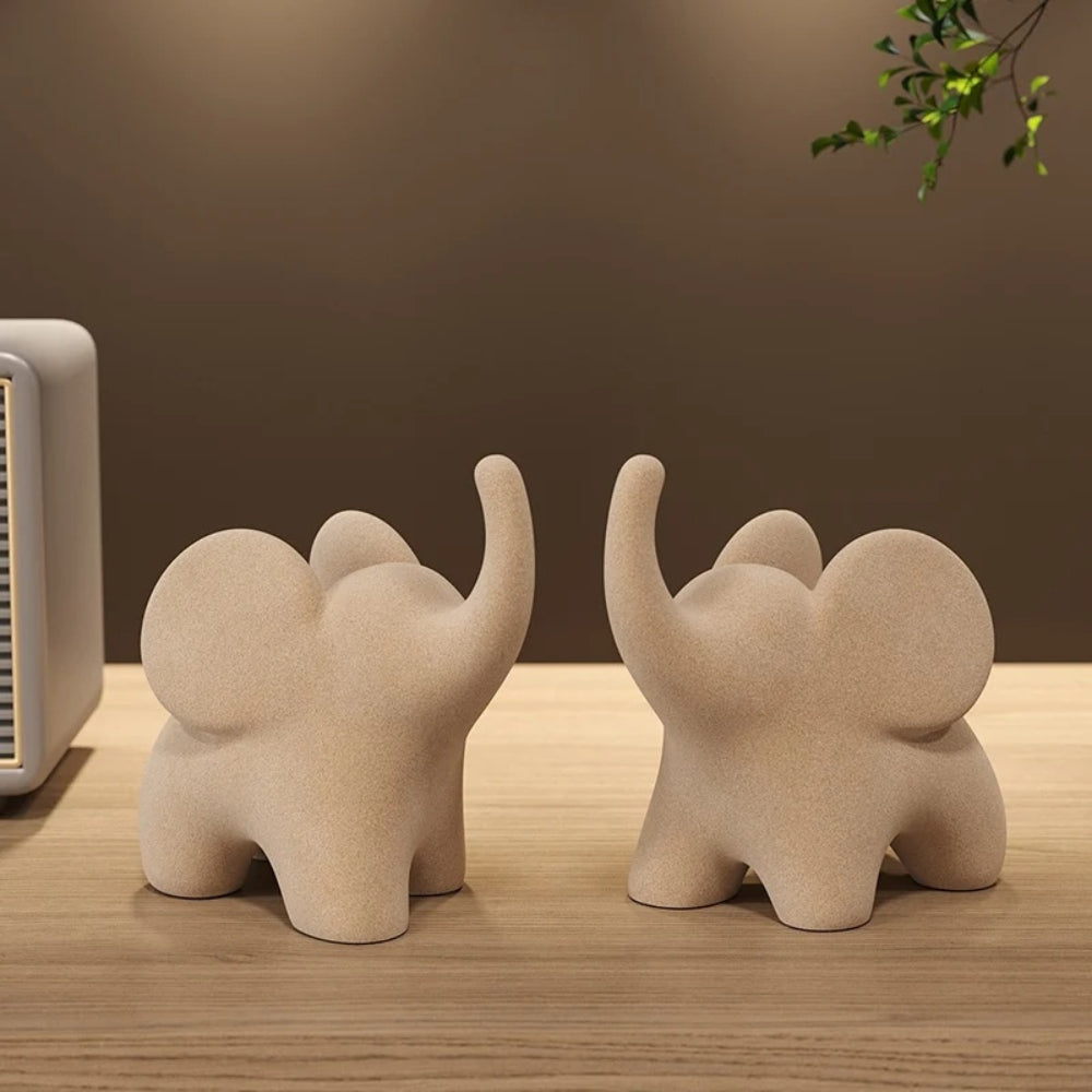 Elios Elefant Figur - Kunstharz, Minimalistisch und Verspielt 1