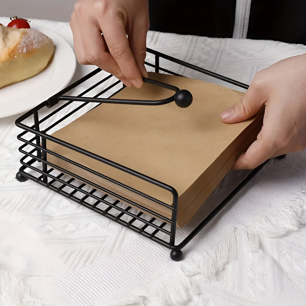 Elysia Serviettenhalter - Robustes Eisen, Modernes Design für Küche und Essbereich 0