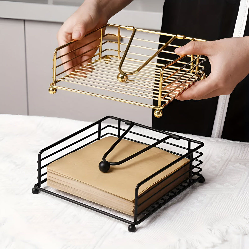 Elysia Serviettenhalter - Robustes Eisen, Modernes Design für Küche und Essbereich 1