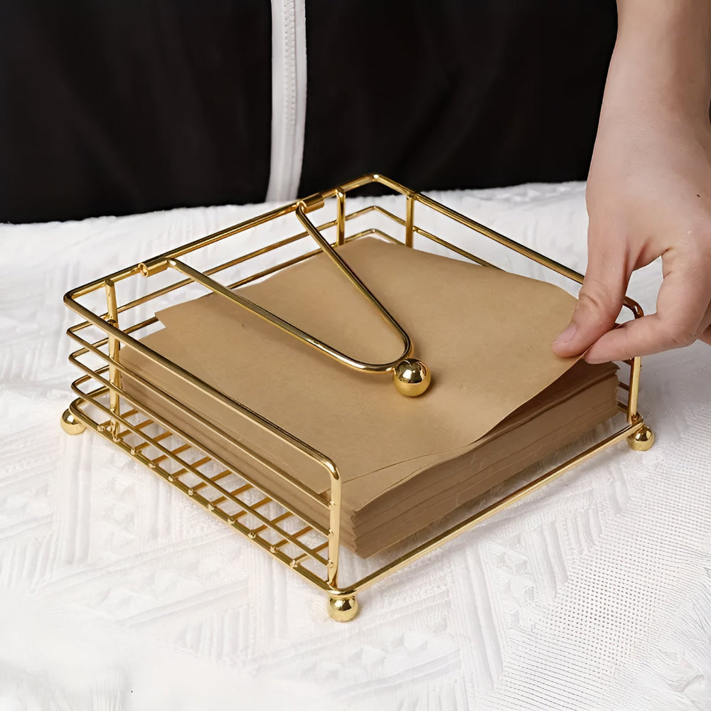 Elysia Serviettenhalter - Robustes Eisen, Modernes Design für Küche und Essbereich 4
