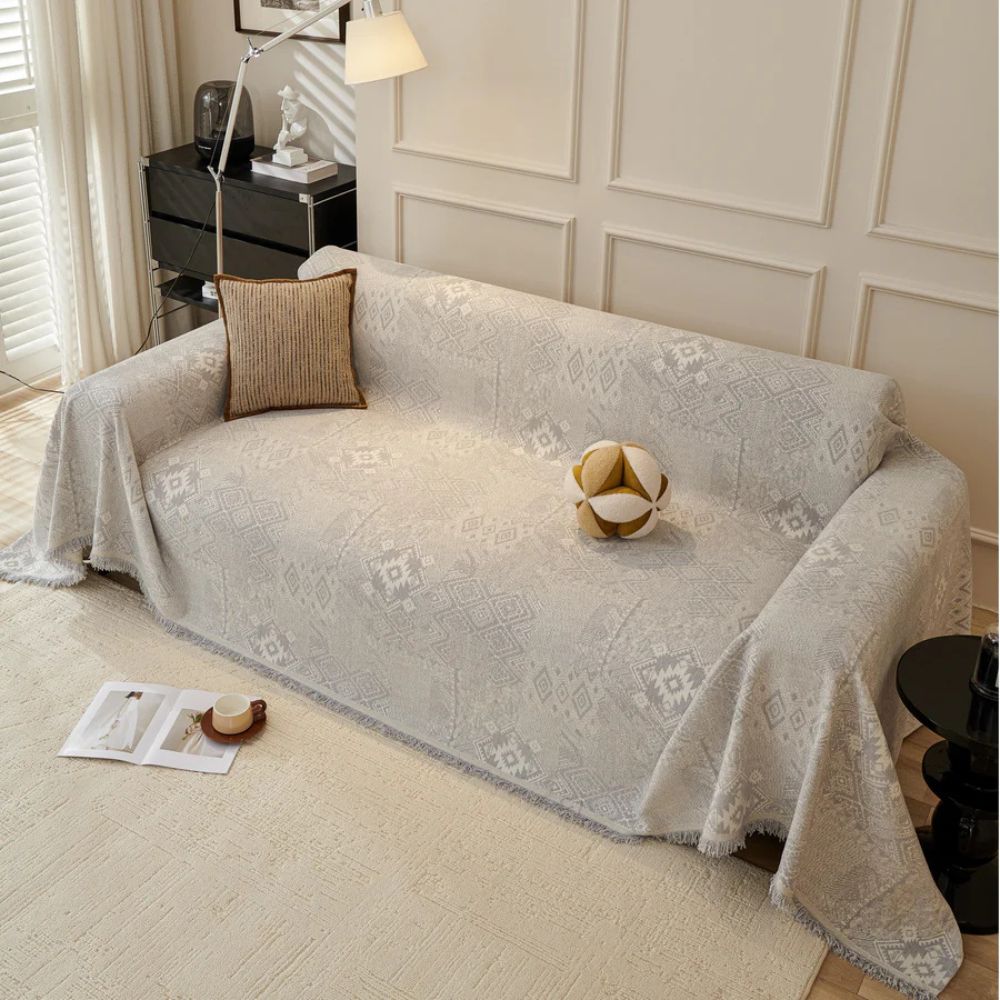 Elysia Sofabezug - Chenille, Ethno-Muster für Couchschutz und Dekoration 0