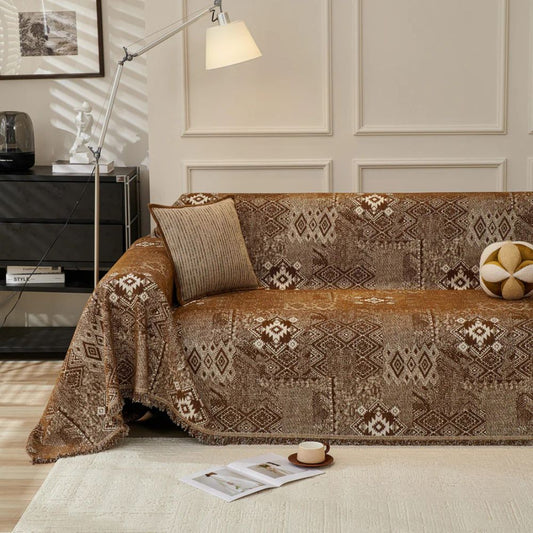 Elysia Sofabezug - Chenille, Ethno-Muster für Couchschutz und Dekoration 1