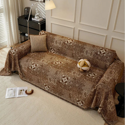 Elysia Sofabezug - Chenille, Ethno-Muster für Couchschutz und Dekoration 2