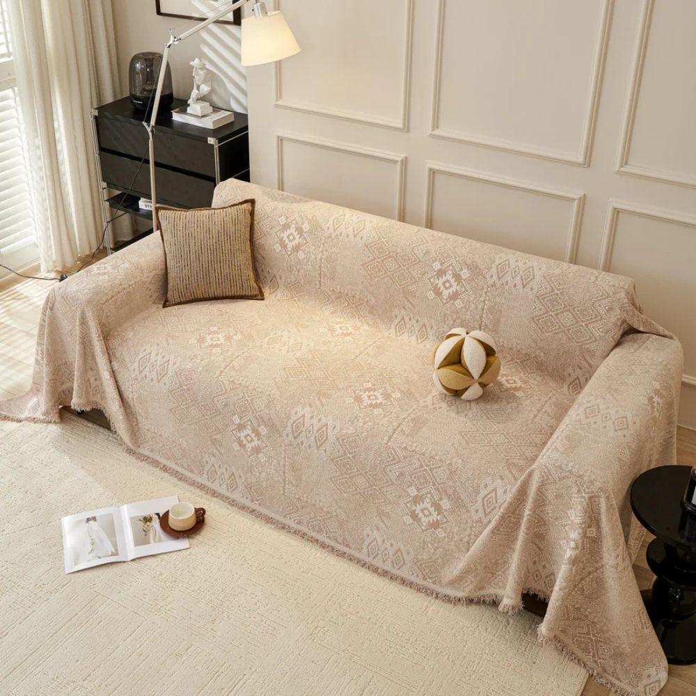 Elysia Sofabezug - Chenille, Ethno-Muster für Couchschutz und Dekoration 7
