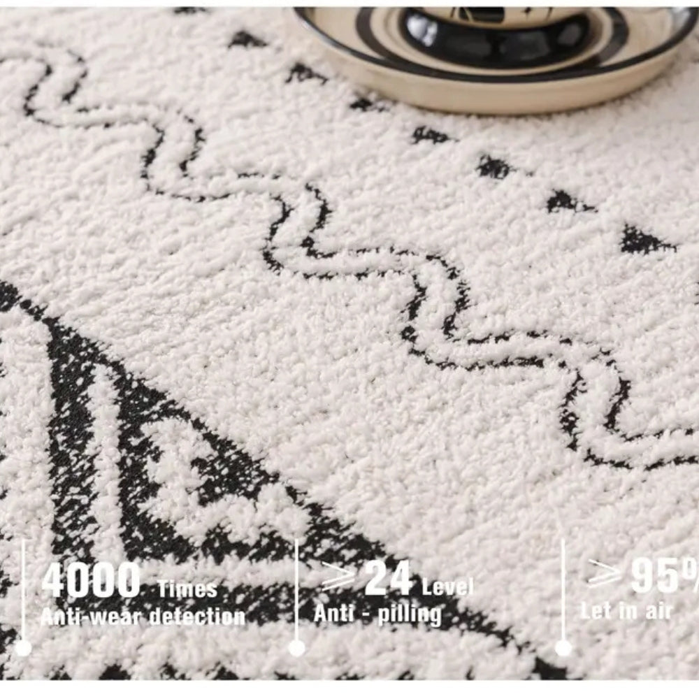 Elysia Sofaüberwurf - Baumwolle-Polyester Chenille, Geometrisches Boho-Muster 4