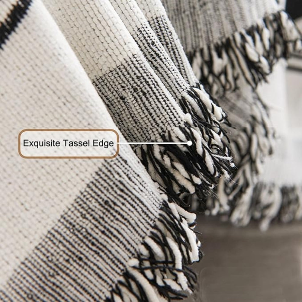 Elysia Sofaüberwurf - Baumwolle-Polyester Chenille, Geometrisches Boho-Muster 8