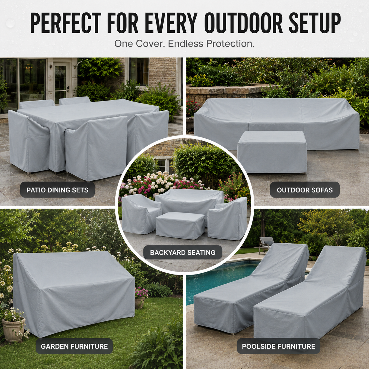 Everdrape Möbelabdeckung - Wetterfest, UV-Schutz für Gartenmöbel 5