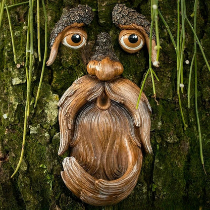 Fabelhaftes Vogelhaus - Wetterfestes Baumgesicht, Kreatives Design 4