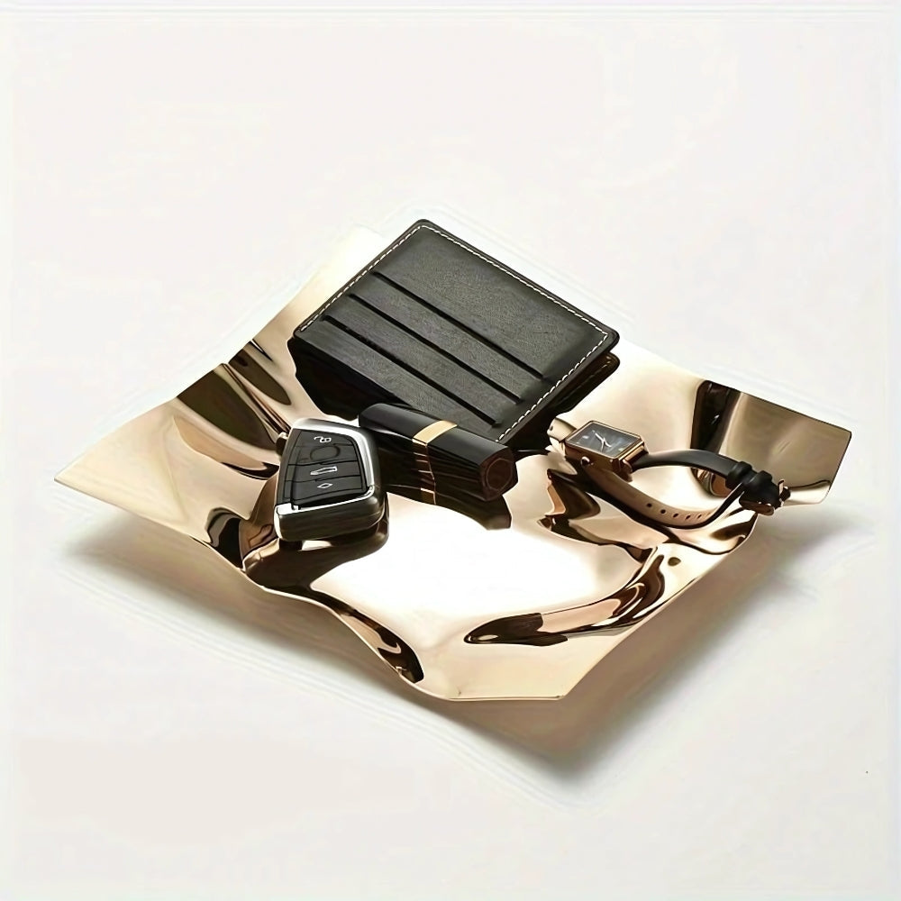Faro Serviertablett - Edelstahl, Faltendes Design, Hochglanz Finish 0