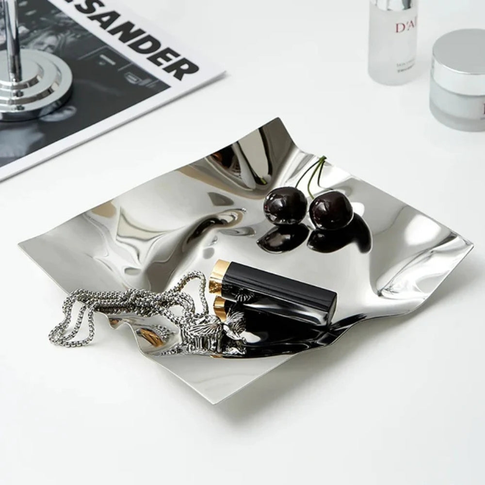 Faro Serviertablett - Edelstahl, Faltendes Design, Hochglanz Finish 1