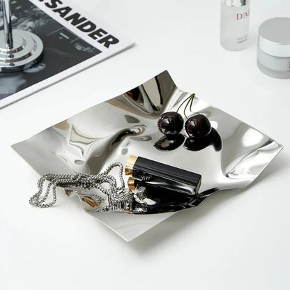 Faro Serviertablett - Edelstahl, Faltendes Design, Hochglanz Finish 1