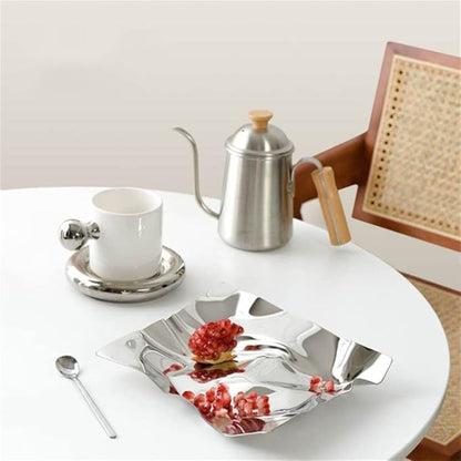 Faro Serviertablett - Edelstahl, Faltendes Design, Hochglanz Finish 3