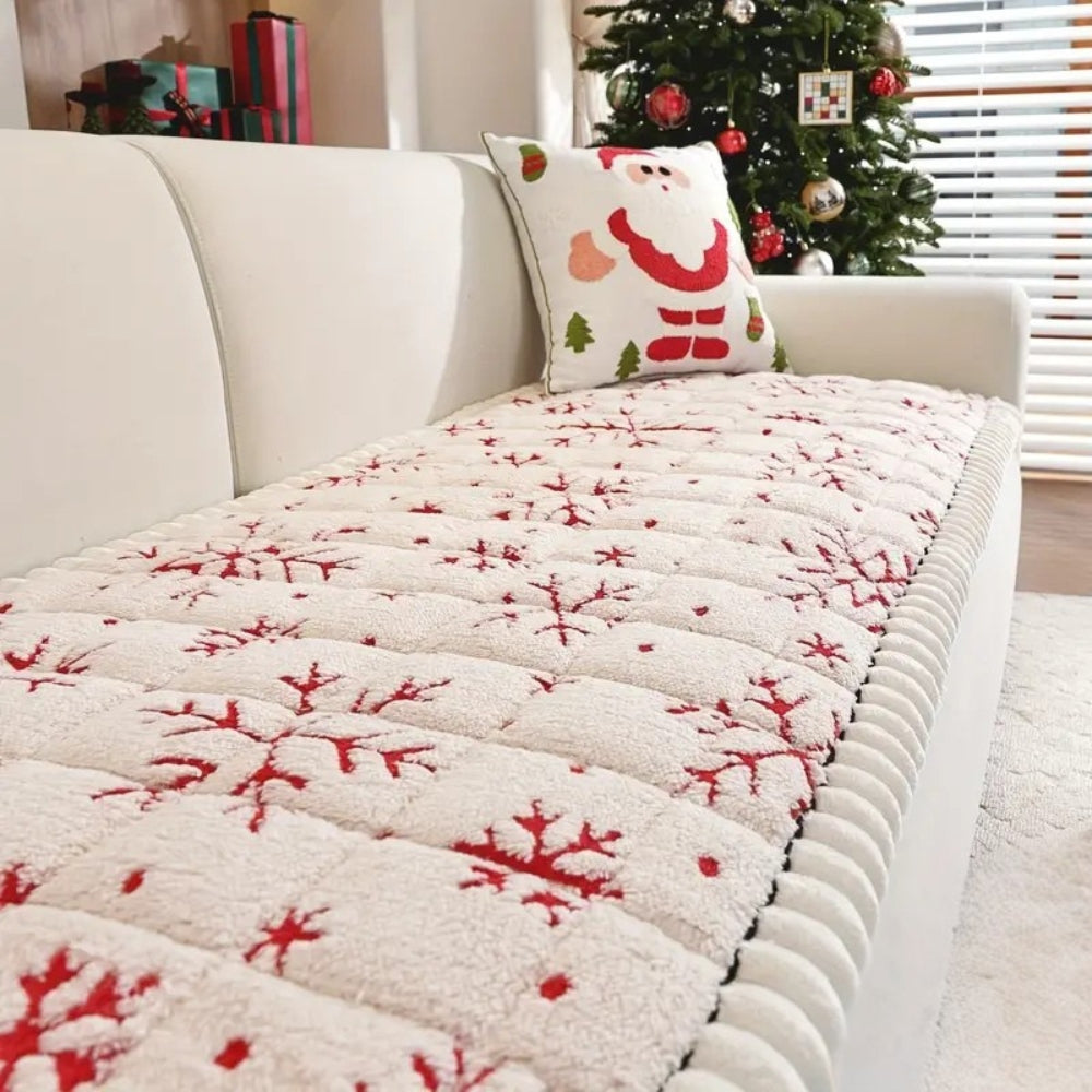 Fiora Sofaüberwurf - Mikrofaser, Festliches Winterdesign für 1-4-Sitzer 2