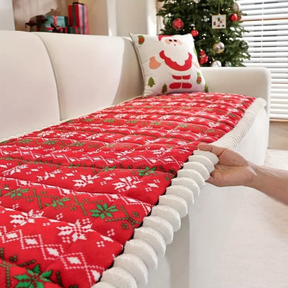 Fiora Sofaüberwurf - Mikrofaser, Festliches Winterdesign für 1-4-Sitzer 3