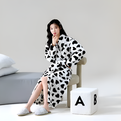 Fleece Haven Bademantel - Ultraweiches Fleece mit Eleganten Sherpa-Akzenten 2