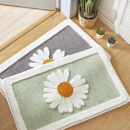 Fleur Badematte - Mikrofaser, Rutschfest mit Gänseblümchen-Design 2