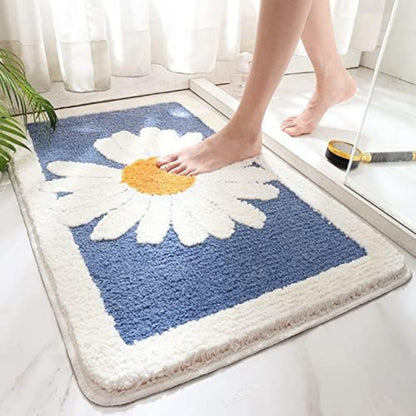 Fleur Badematte - Mikrofaser, Rutschfest mit Gänseblümchen-Design 6