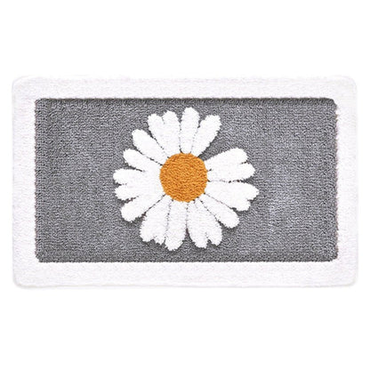 Fleur Badematte - Mikrofaser, Rutschfest mit Gänseblümchen-Design 7