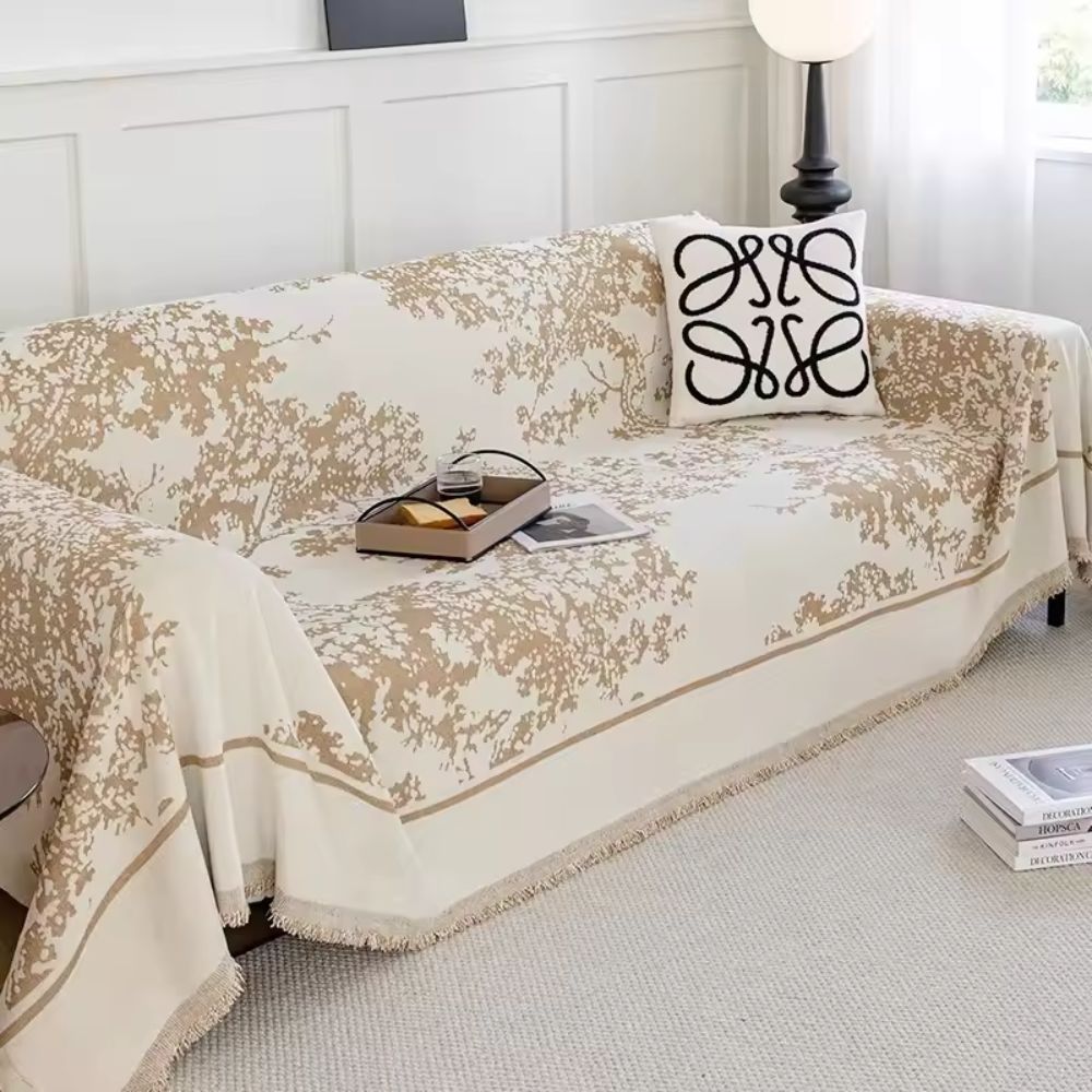 Fleur Sofabezug - Weicher Chenille, Florales Design, Übergröße 4