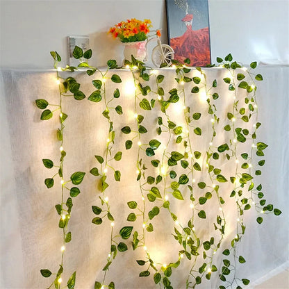 FloraLuxe LED Lichterkette - Blume und Blatt, Batteriebetrieben, Weihnachtsbeleuchtung Außen 3