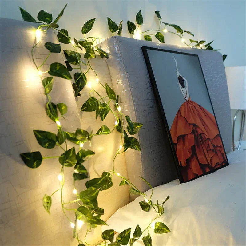 FloraLuxe LED Lichterkette - Blume und Blatt, Batteriebetrieben, Weihnachtsbeleuchtung Außen 6