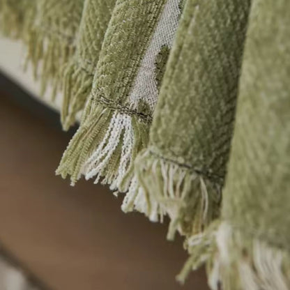 Flora Sofabezug - Chenille, Blattmuster für Sofa, Couchbezug 2
