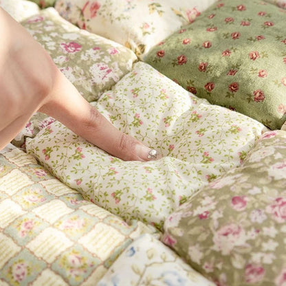 Flora Sofaüberwurf - Atmungsaktive Mikrofasermischung, Patchwork-Stil 3