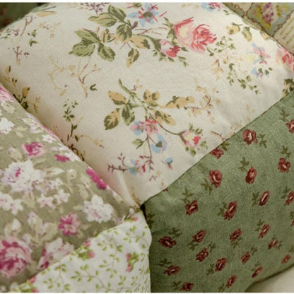 Flora Sofaüberwurf - Atmungsaktive Mikrofasermischung, Patchwork-Stil 4