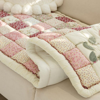 Flora Sofaüberwurf - Atmungsaktive Mikrofasermischung, Patchwork-Stil 6