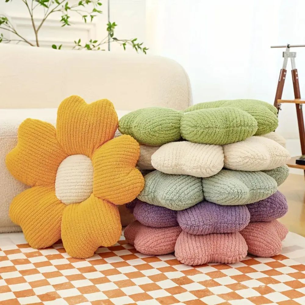 Florina Dekokissen - Mikrofaser, Blumenform für Sofas und Stühle 1