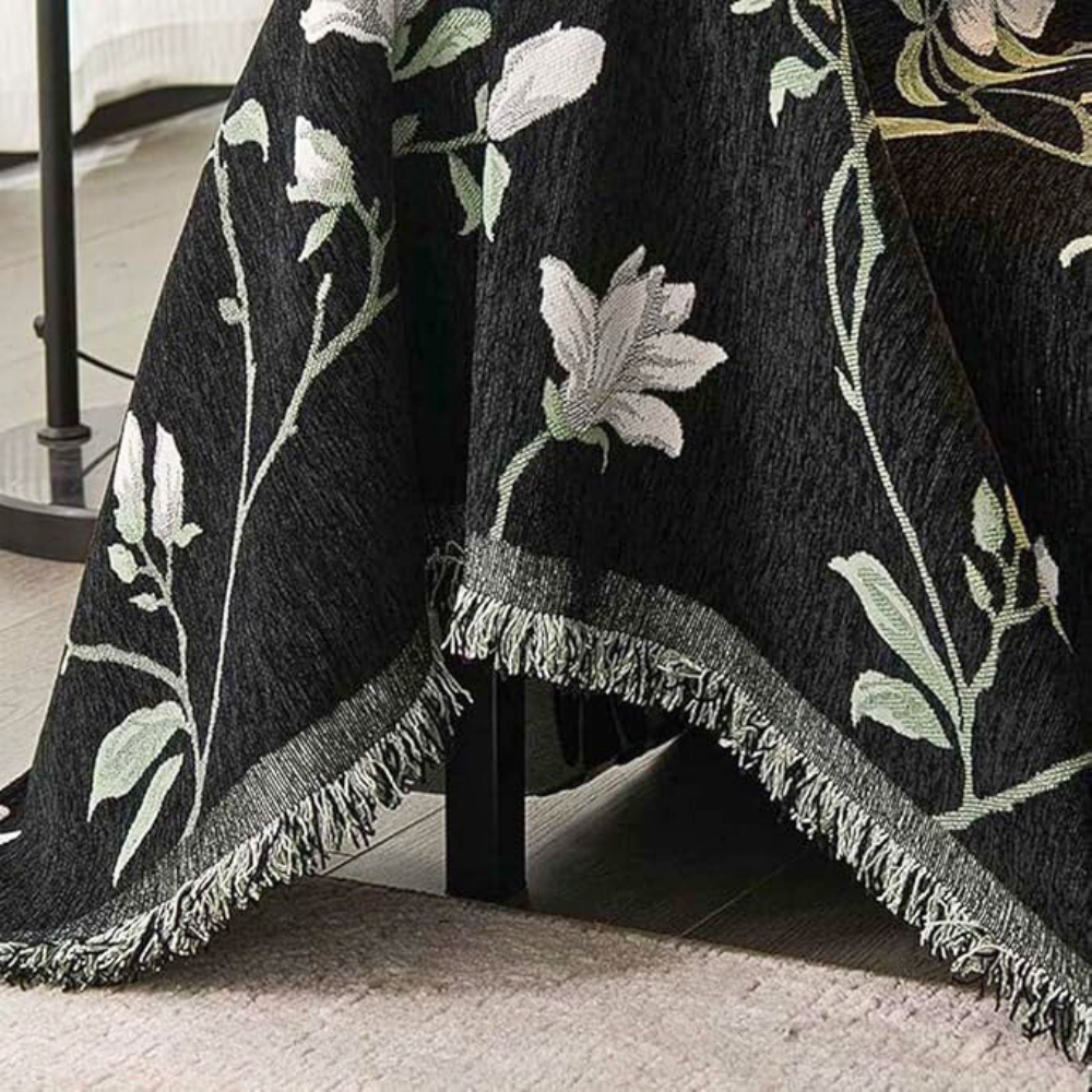 Florina Sofabezug - Vintage Chenille mit Blumenmuster, Maschinenwaschbar 5