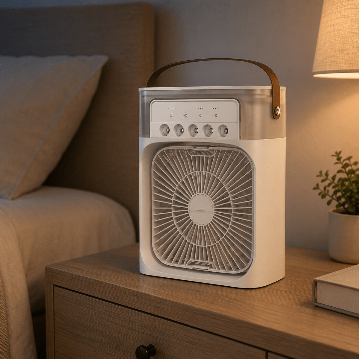Frostal Ventilator - Kompakt mit Kühl- und Befeuchtungsfunktion, USB-wiederaufladbar 0