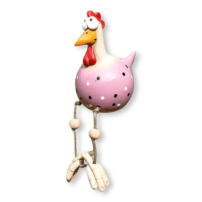 Funky Hühnerfigur - Wetterbeständiges Kunstharz, Charmante Gartendeko 11