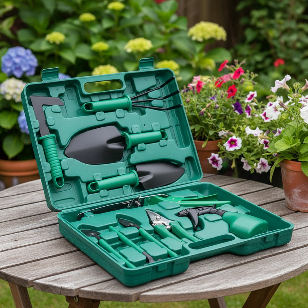 Gartenmeister Werkzeugset - Ergonomisches Design, 10-teilig, Robuste Materialien 0