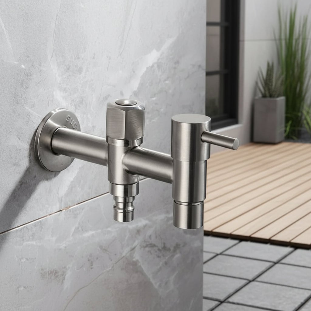 Gartenpro Edelstahl Wasserhahn - Wetterfest, Modernes Design 1