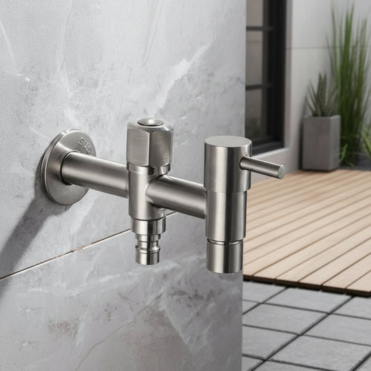 Gartenpro Edelstahl Wasserhahn - Wetterfest, Modernes Design 1