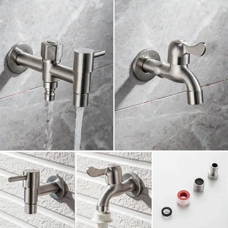 Gartenpro Edelstahl Wasserhahn - Wetterfest, Modernes Design 4