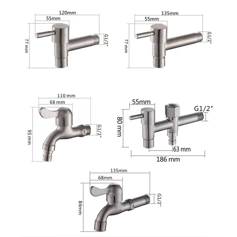 Gartenpro Edelstahl Wasserhahn - Wetterfest, Modernes Design 7
